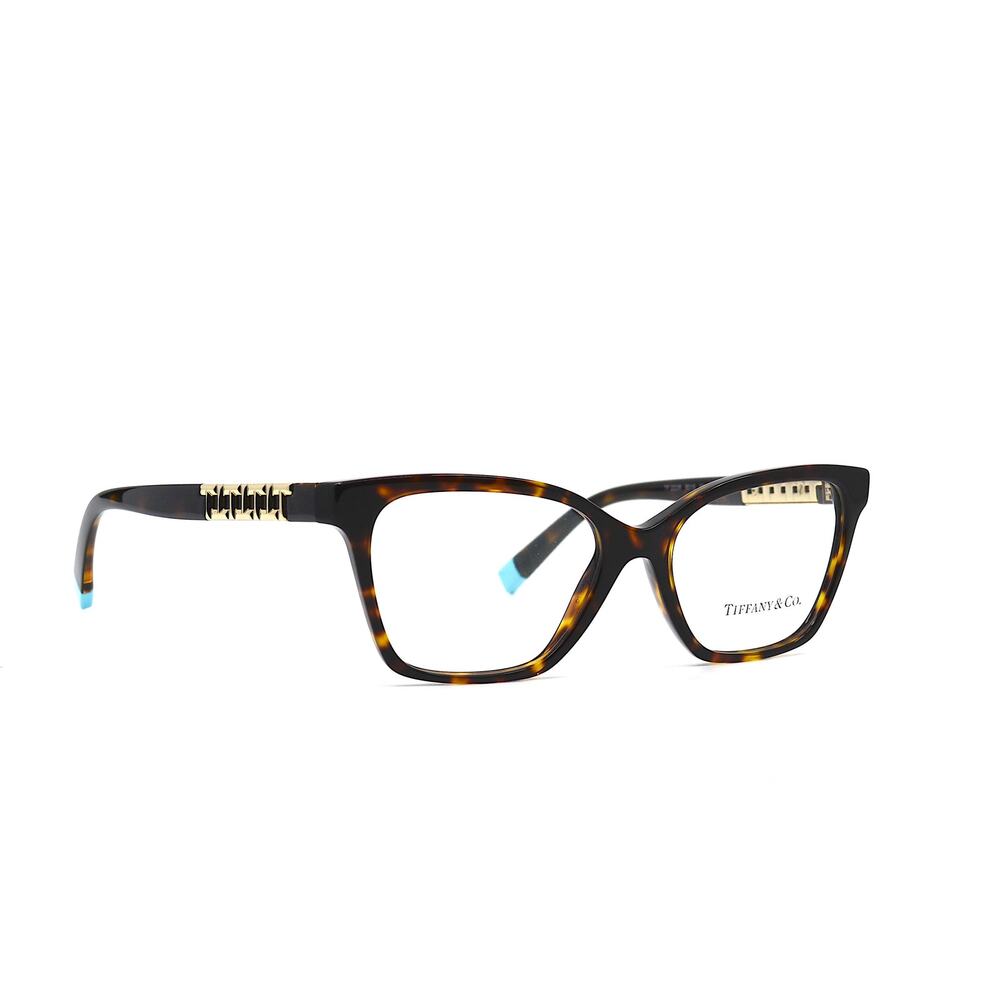TIFFANY&CO TF2228 HAVANA GOLD EYEGLASSES FRAME - Picture 3 of 10